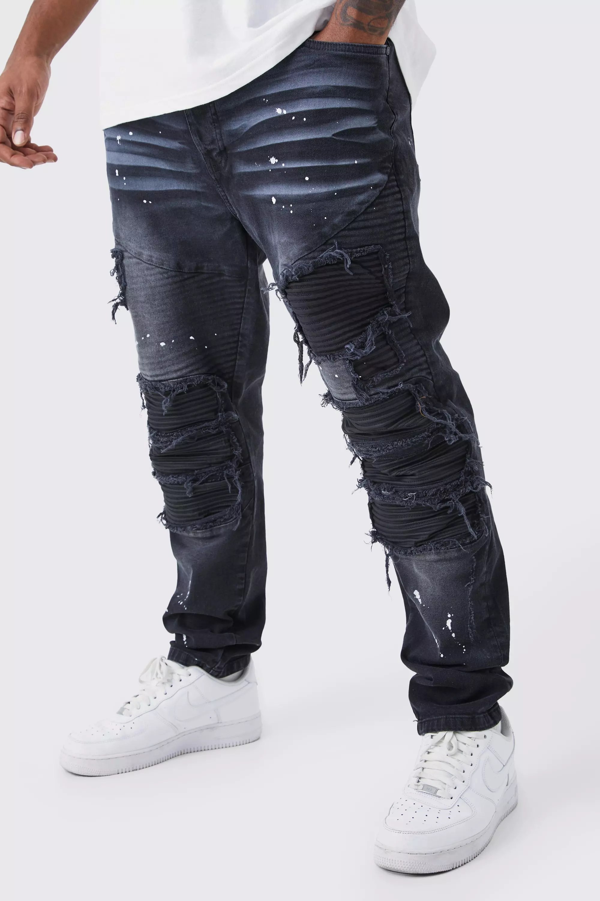 Stretch biker clearance jeans